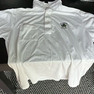 Vintage Glenmuir Large St. Andrew’s Scotland polo in white GUC.